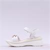 Una Healy Skater Boy Wedge Sandal - White Combi